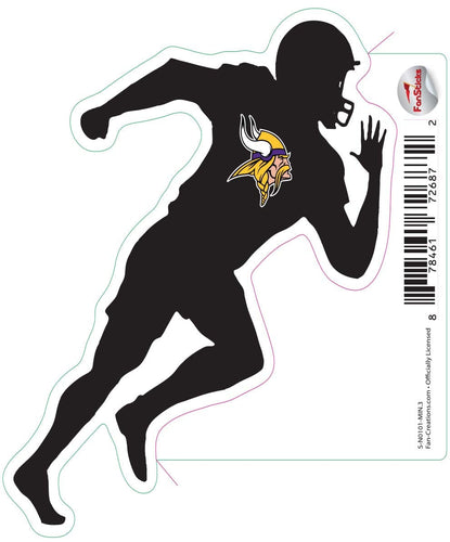 Fan Creations Decal Minnesota Vikings 3in Decal Player Silhouette - Running