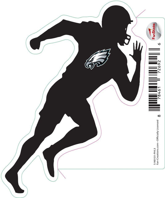 Fan Creations Decal Philadelphia Eagles 3in Decal Player Silhouette - Running