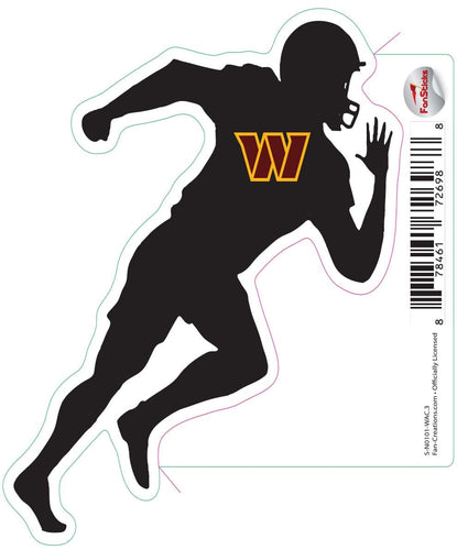 Fan Creations Decal Washington Commanders 3in Decal - Player Silhouette (Running)