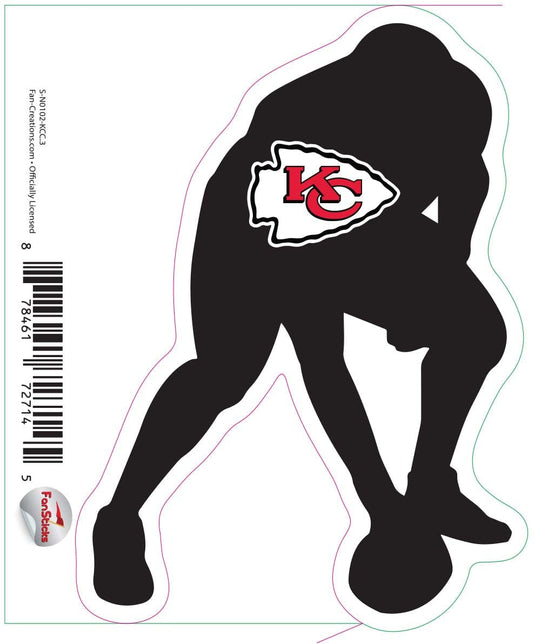 Fan Creations Decal Kansas City Chiefs 3in Decal Player Silhouette - Hiking