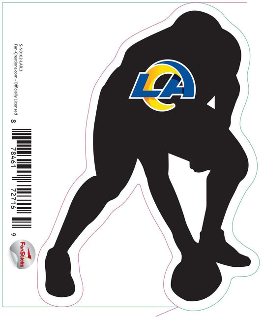 Fan Creations Decal Los Angeles Rams 3in Decal Player Silhouette - Hiking