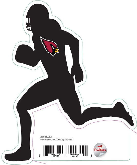 Fan Creations Decal Arizona Cardinals 3in Decal Player Silhouette - Running The Football