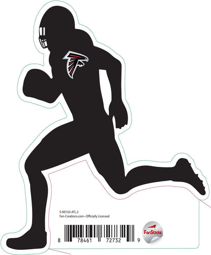 Fan Creations Decal Atlanta Falcons 3in Decal Player Silhouette - Running The Football