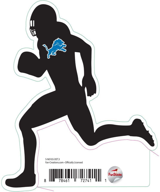 Fan Creations Decal Detroit Lions 3in Decal Player Silhouette - Running with Football