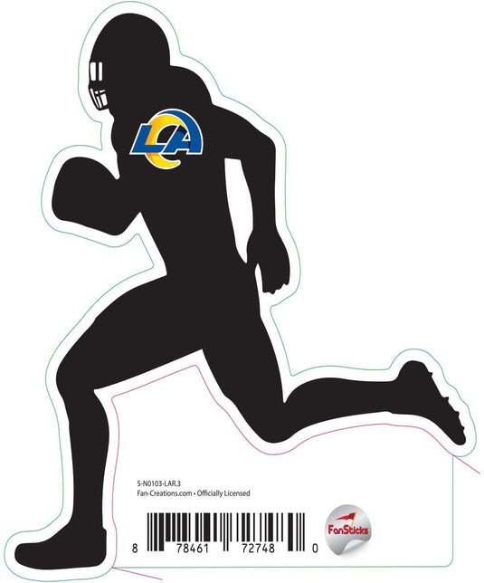 Fan Creations Decal Los Angeles Rams 3in Decal Player Silhouette - Running with Football