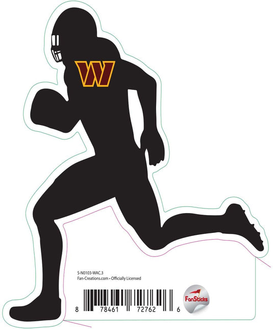 Fan Creations Decal Washington Commanders 3in Decal - Player Silhouette (Running with Football)