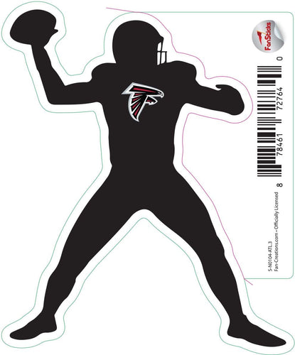 Fan Creations Decal Atlanta Falcons 3in Decal Player Silhouette - Throwing