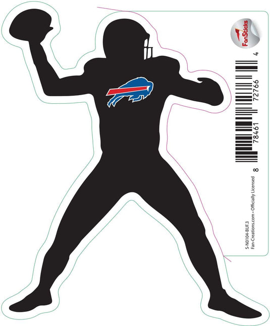 Fan Creations Decal Buffalo Bills 3in Decal Player Silhouette - Throwing