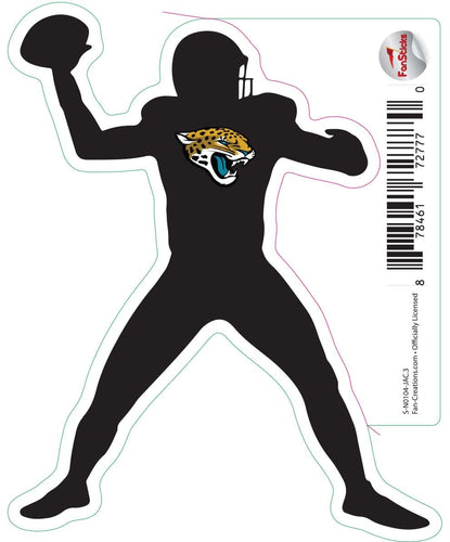 Fan Creations Decal Jacksonville Jaguars 3in Decal Player Silhouette - Throwing