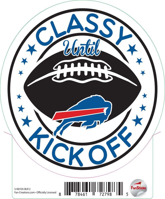 Fan Creations Decal Buffalo Bills 3in Decal Classy until Kickoff