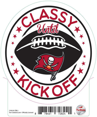 Fan Creations Decal Tampa Bay Buccaneers 3in Decal - Classy until Kickoff