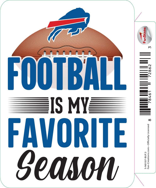 Fan Creations Decal Buffalo Bills 3in Decal Football is My Favorite Season