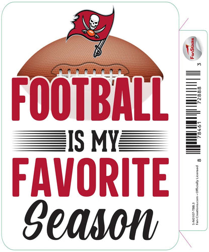 Fan Creations Decal Tampa Bay Buccaneers 3in Decal - Football Favorite Season