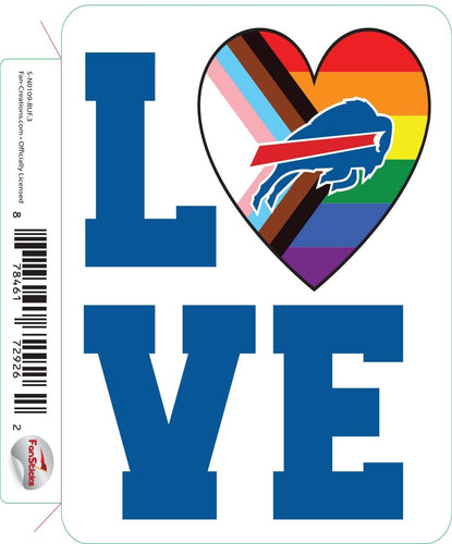 Fan Creations Decal Buffalo Bills 3in Decal LGBTQ Love