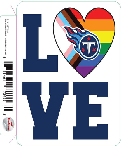 Fan Creations Decal Tennessee Titans 3in Decal - LGBTQ Love