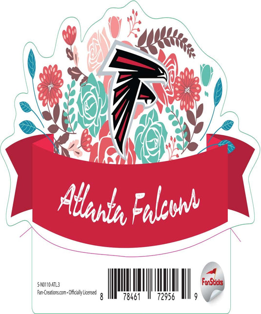 Fan Creations Decal Atlanta Falcons 3in Decal Flower Banner