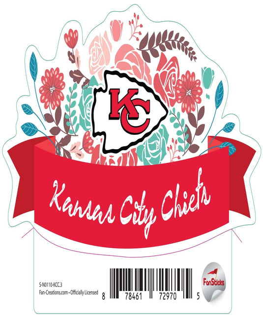 Fan Creations Decal Kansas City Chiefs 3in Decal Flower Banner