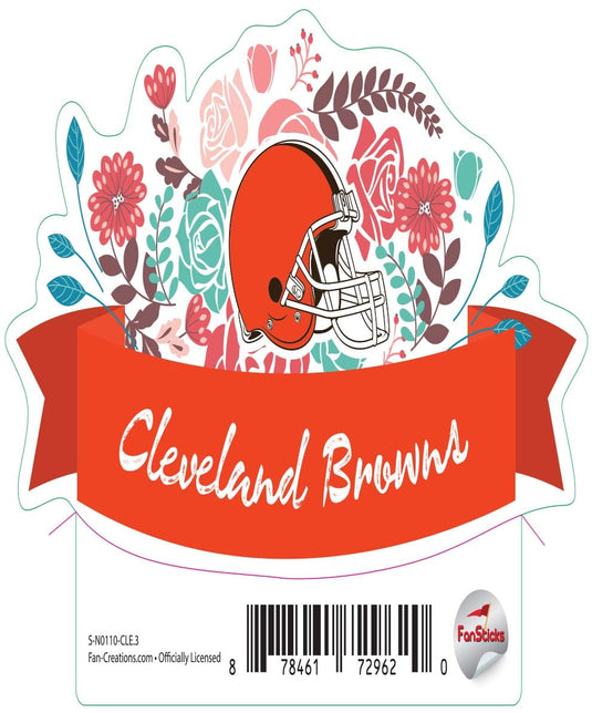 Fan Creations Decal Cleveland Browns 3in Decal Flower Banner