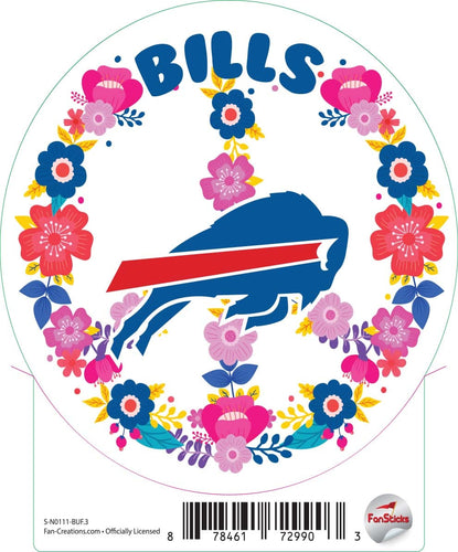 Fan Creations Decal Buffalo Bills 3in Decal Peace Sign