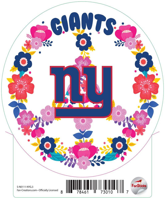 Fan Creations Decal New York Giants 3in Decal Peace Sign