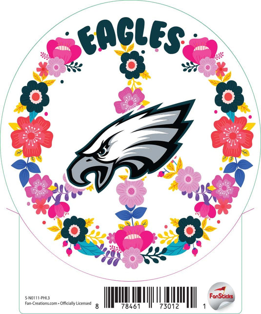 Fan Creations Decal Philadelphia Eagles 3in Decal Peace Sign