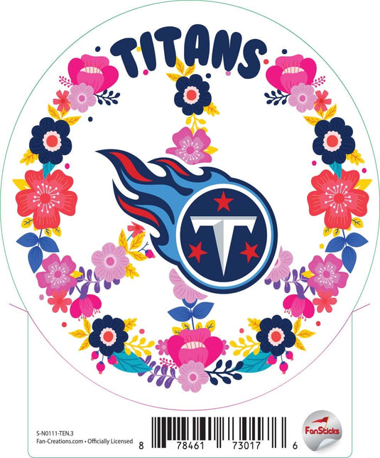 Fan Creations Decal Tennessee Titans 3in Decal - Peace Sign