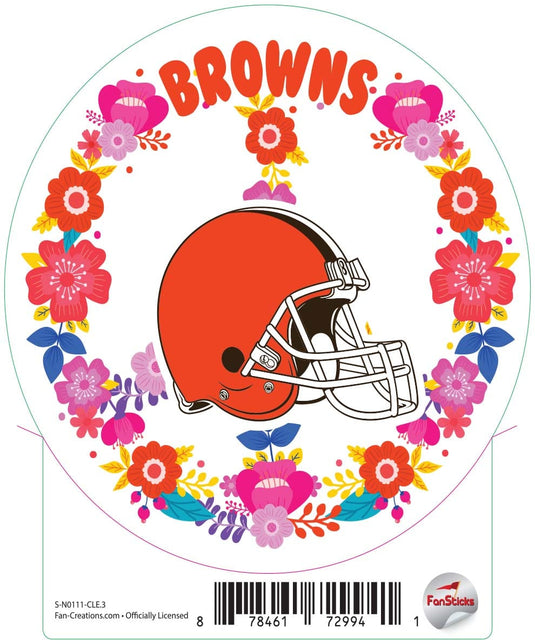Fan Creations Decal Cleveland Browns 3in Decal Peace Sign
