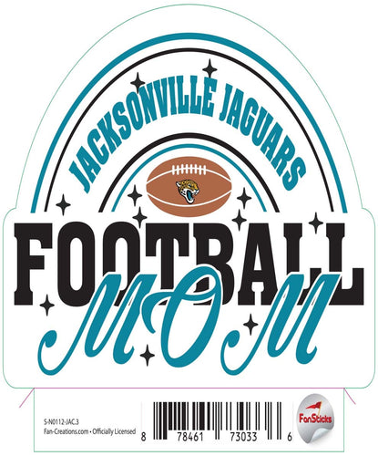 Fan Creations Decal Jacksonville Jaguars 3in Decal Football Mom