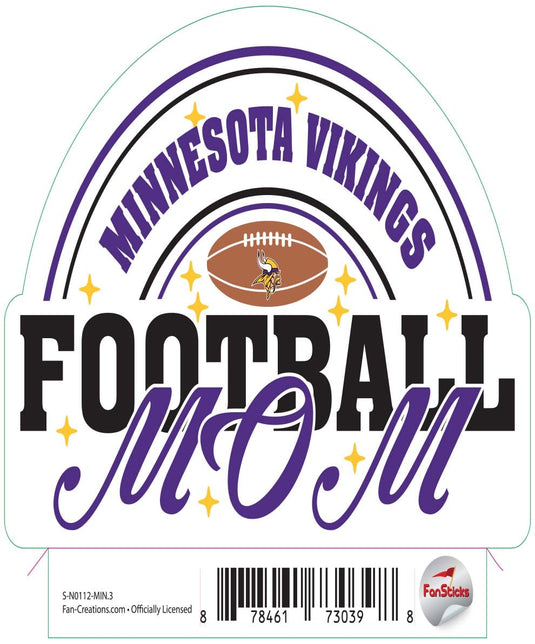 Fan Creations Decal Minnesota Vikings 3in Decal Football Mom