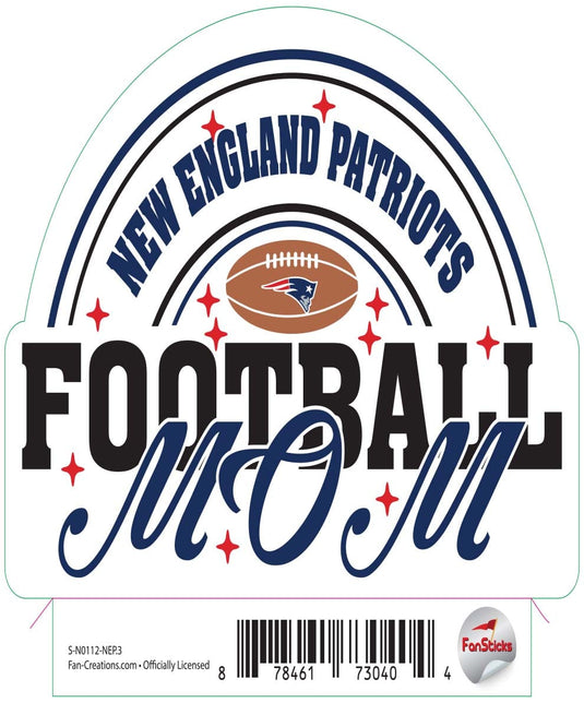 Fan Creations Decal New England Patriots 3in Decal Football Mom