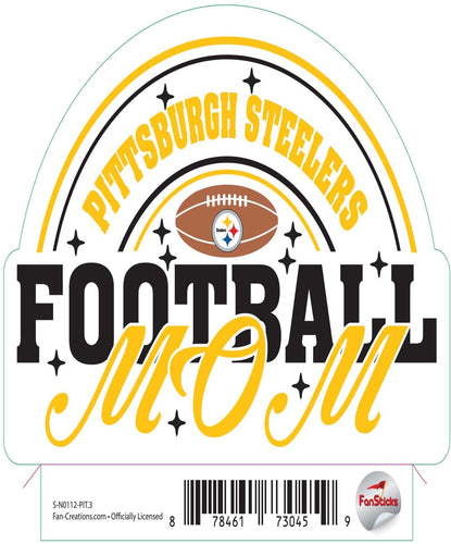 Fan Creations Decal Pittsburgh Steelers 3in Decal  Football Mom