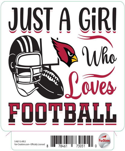 Fan Creations Decal Arizona Cardinals 3in Decal 