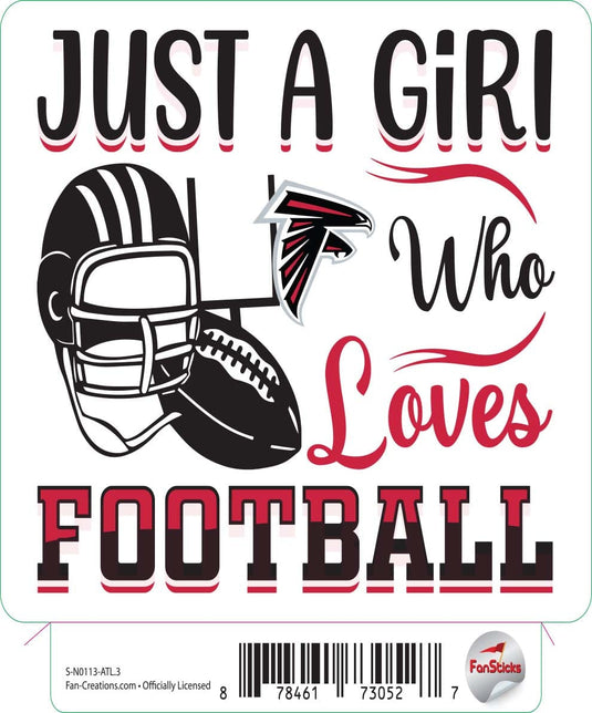 Fan Creations Decal Atlanta Falcons 3in Decal 