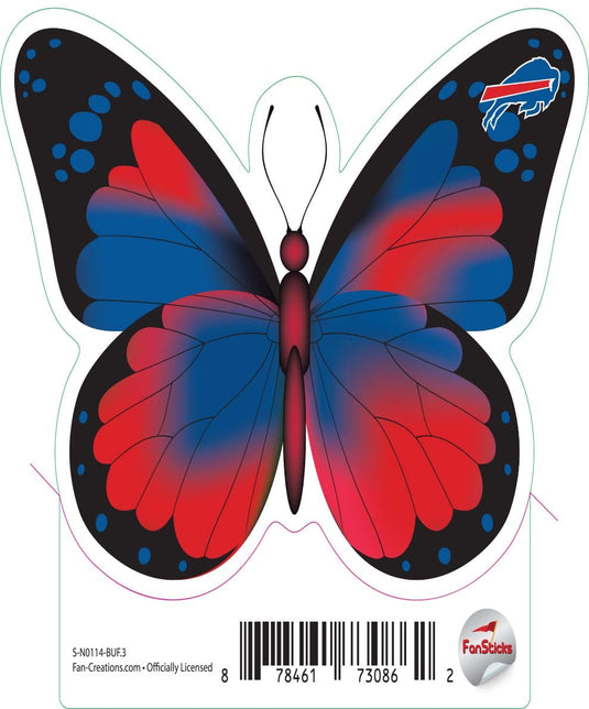 Fan Creations Decal Buffalo Bills 3in Decal Butterfly