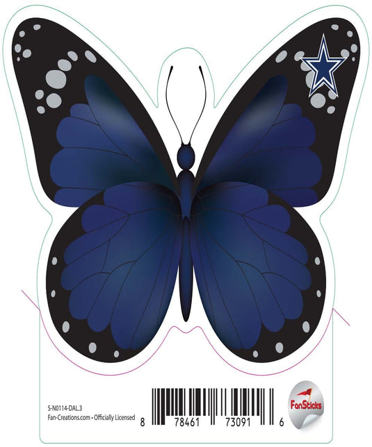 Fan Creations Decal Dallas Cowboys 3in Decal Butterfly