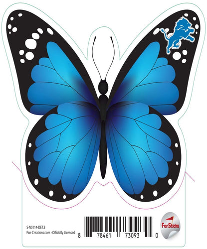 Fan Creations Decal Detroit Lions 3in Decal Butterfly