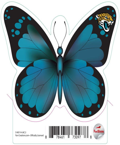 Fan Creations Decal Jacksonville Jaguars 3in Decal Butterfly