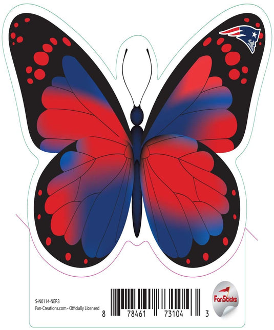 Fan Creations Decal New England Patriots 3in Decal Butterfly