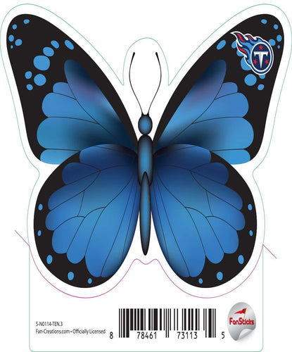 Fan Creations Decal Tennessee Titans 3in Decal - Butterfly