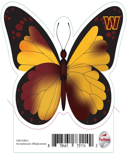 Fan Creations Decal Washington Commanders 3in Decal - Butterfly