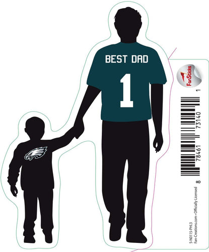 Fan Creations Decal Philadelphia Eagles 3in Decal Best Dad Holding Hands