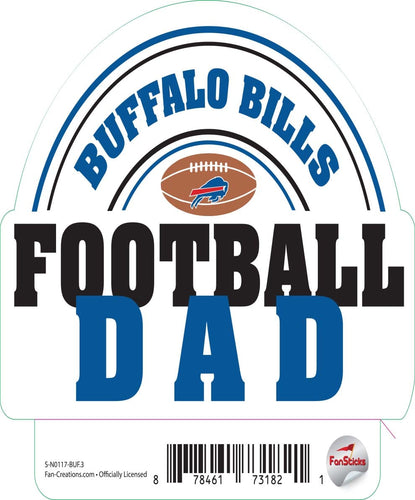 Fan Creations Decal Buffalo Bills 3in Decal Football Dad