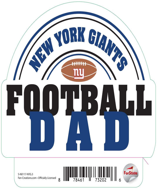 Fan Creations Decal New York Giants 3in Decal Football Dad