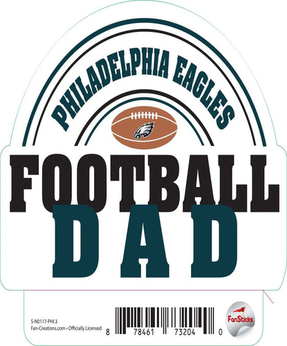 Fan Creations Decal Philadelphia Eagles 3in Decal Football Dad