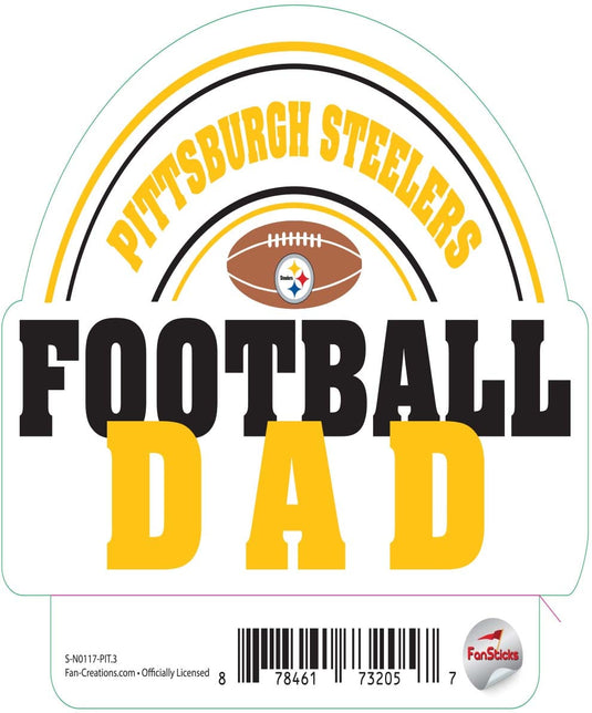 Fan Creations Decal Pittsburgh Steelers 3in Decal  Football Dad