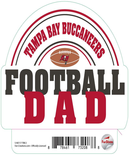 Fan Creations Decal Tampa Bay Buccaneers 3in Decal - Football Dad