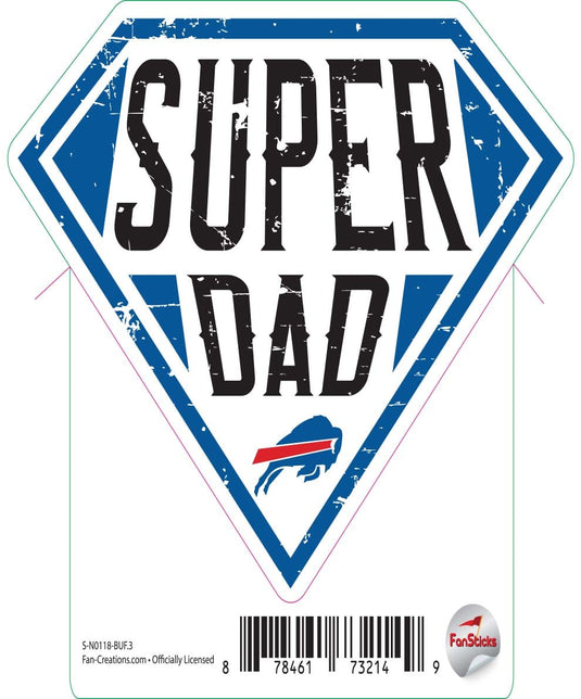 Fan Creations Decal Buffalo Bills 3in Decal Super Dad