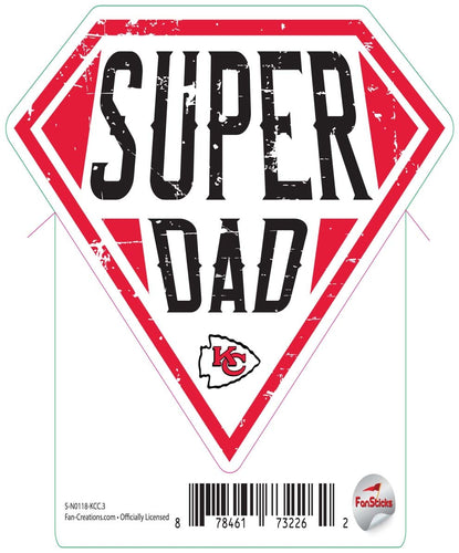 Fan Creations Decal Kansas City Chiefs 3in Decal Super Dad