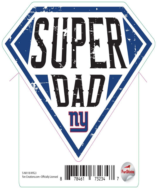Fan Creations Decal New York Giants 3in Decal Super Dad