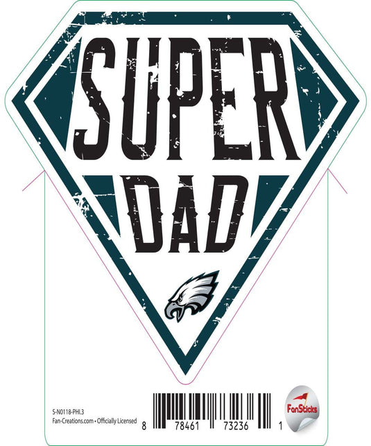 Fan Creations Decal Philadelphia Eagles 3in Decal Super Dad